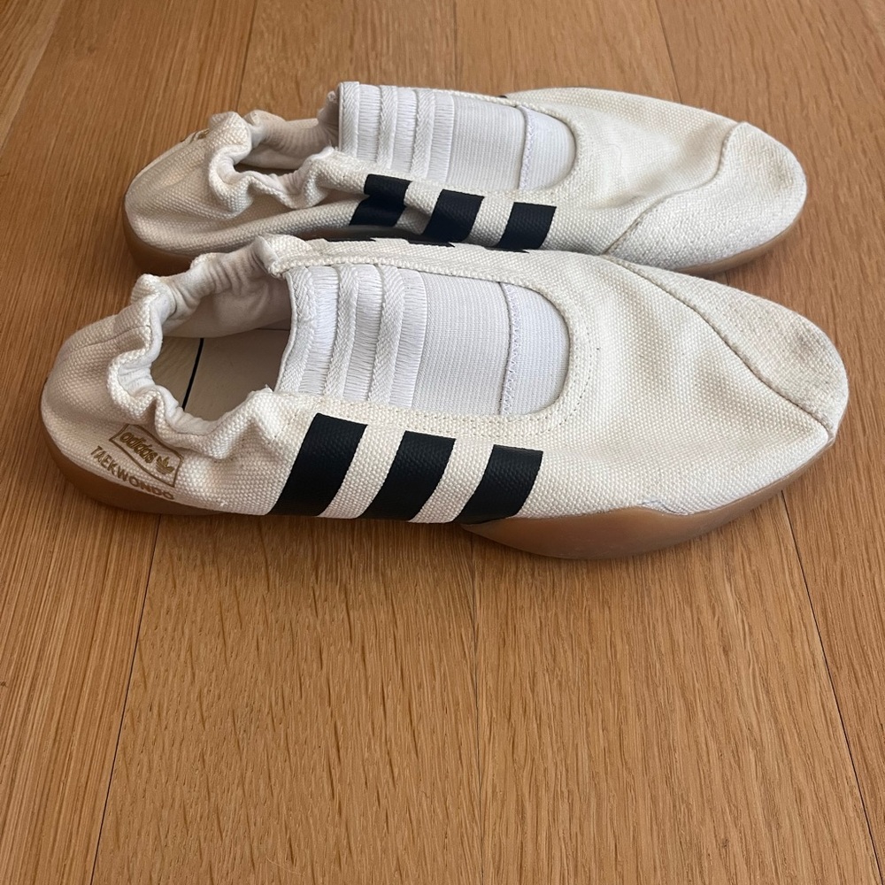 Adidas Cream & Black Slip-On Taekwondo Footwear - Picture 6 of 6